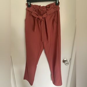 Paper bag pink pants